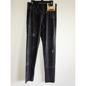 Halloween Spider Leggings Size small Holiday‎ Pajamas Costume Novelty Cobweb NEW